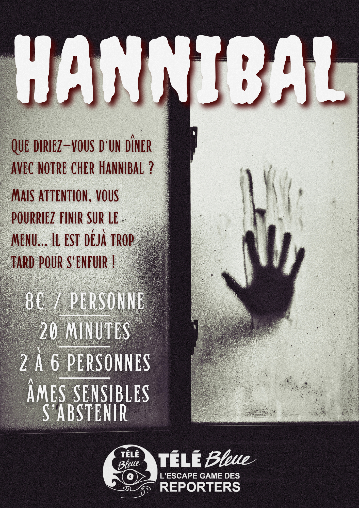 Affiche de l'escape game "Hannibal" de Télé Bleue Escape Game Nîmes
