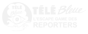 Logo Télé Bleue, en blanc